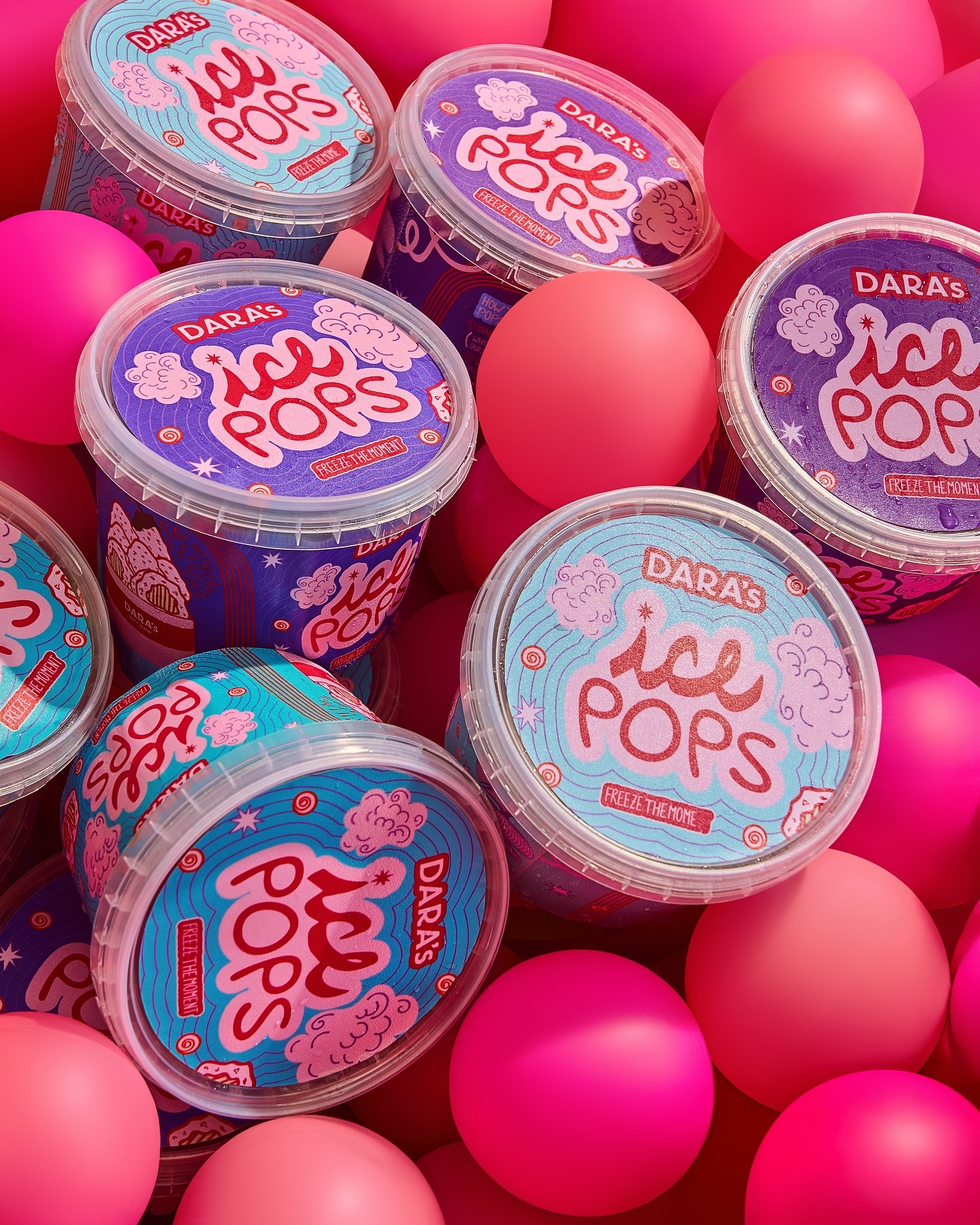Dara's Ice Pops tubs
