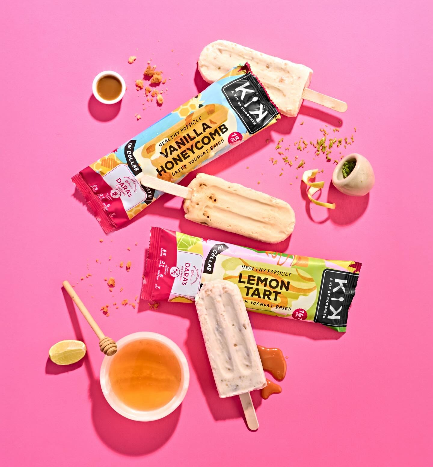 Popsicles on pink