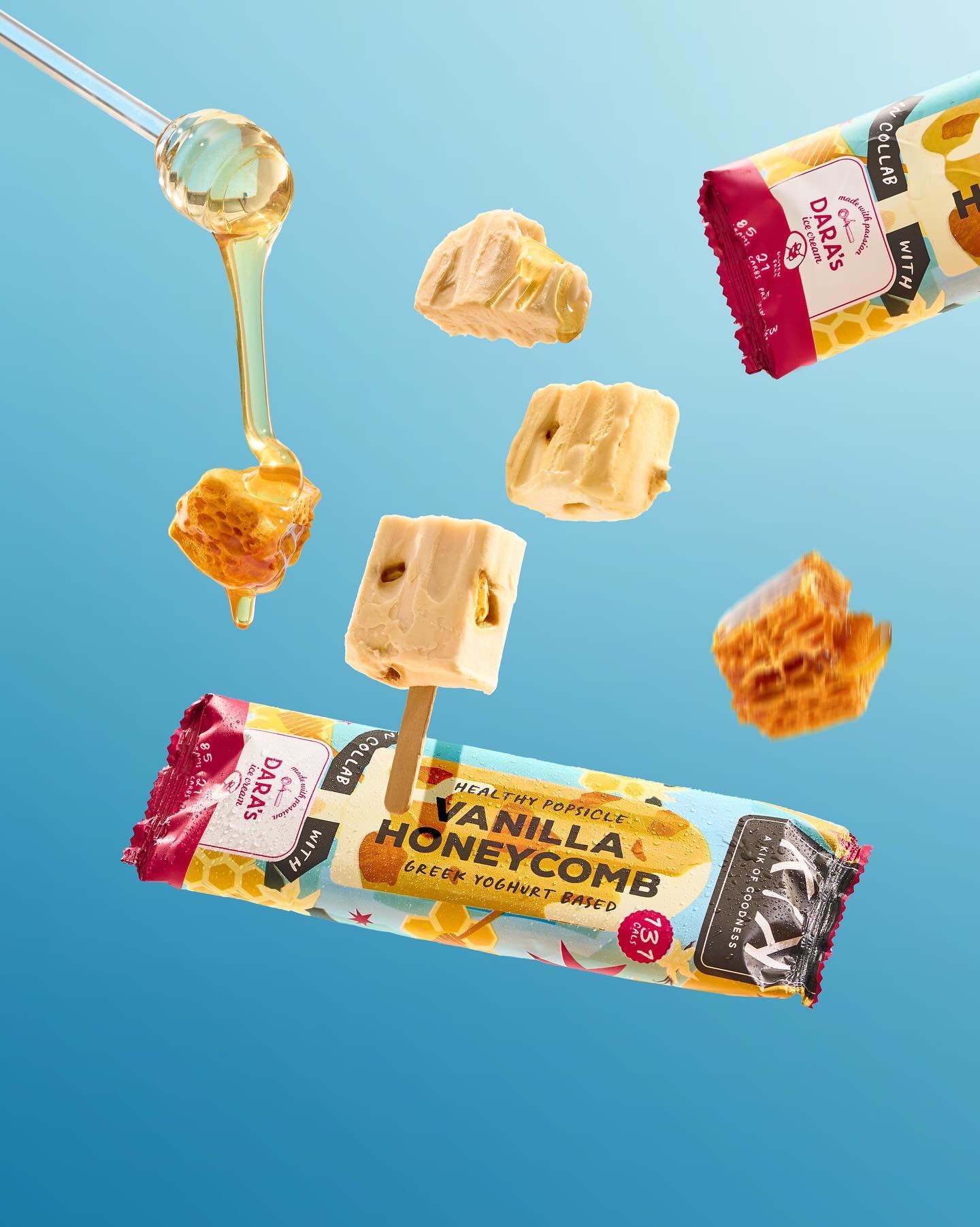 Vanilla honeycomb popsicle